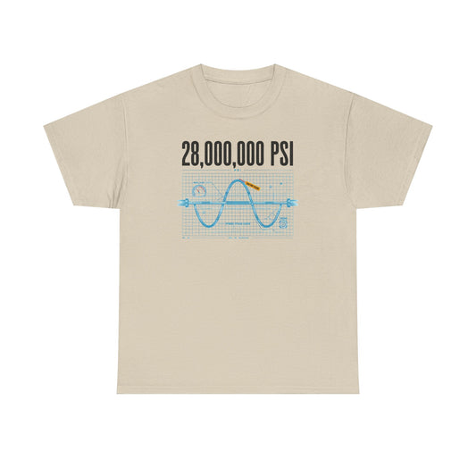 28,000,000 PSI Waveform Lifting Blueprint T-Shirt